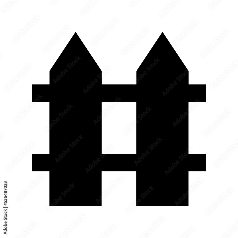 Obraz premium Fence Flat Vector Icon