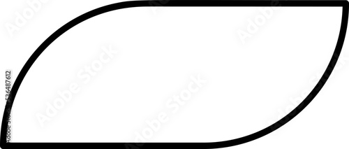 Black line label template banner vector illustration. Contour curved shape tags, bookmarks or labels with blank space for message for special offer marketing.