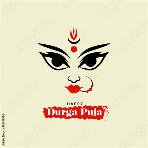 Durga puja illustration fesival background 