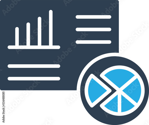 Business management Graph Vector Icon
