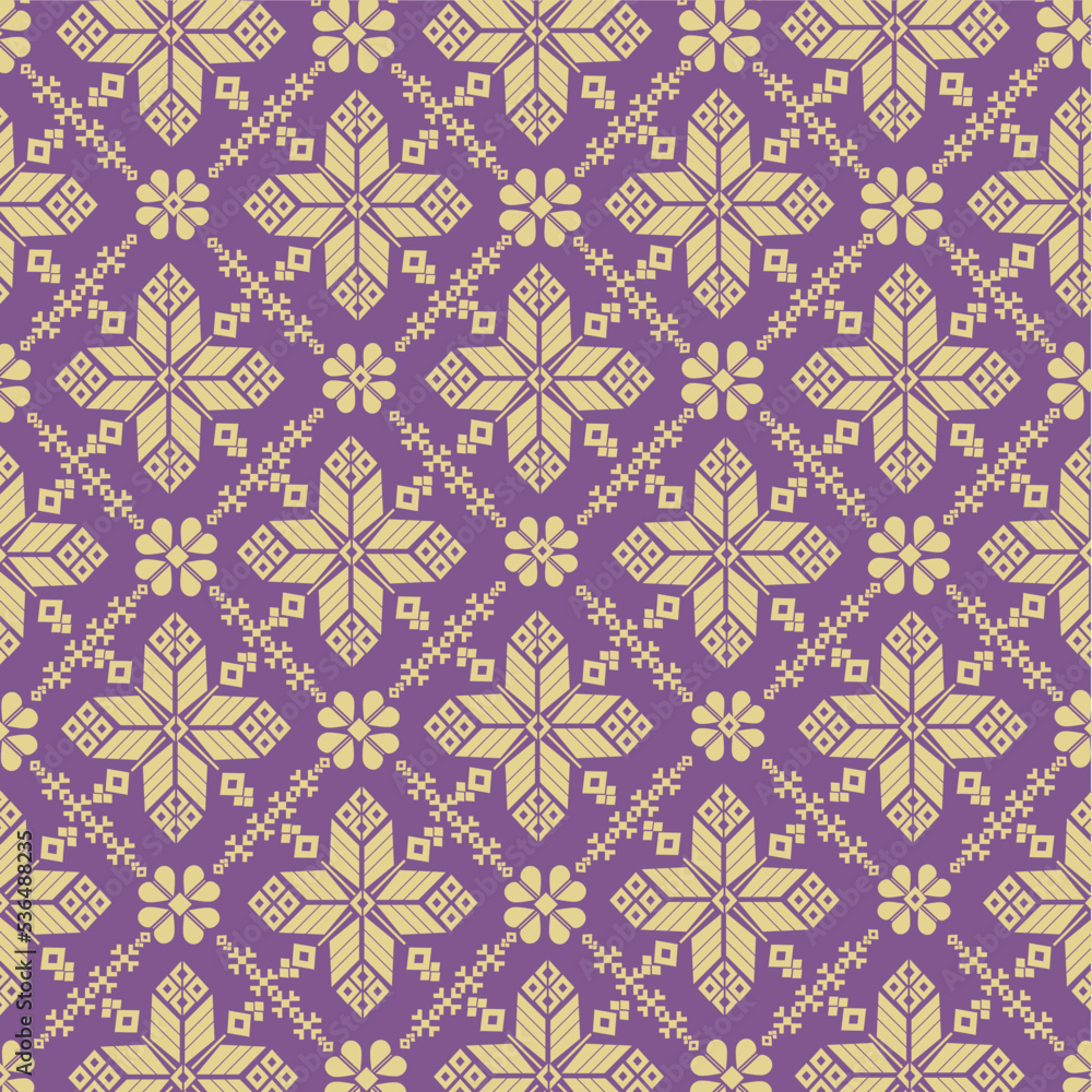 Indonesian traditional pattern songket vector