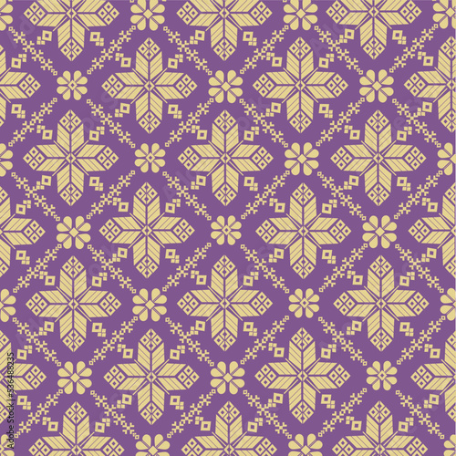 Indonesian traditional pattern songket vector