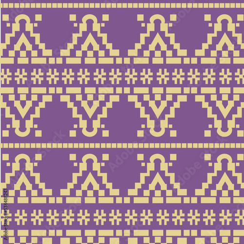 Indonesian traditional pattern songket vector
