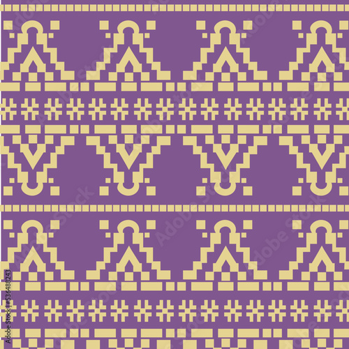 Indonesian traditional pattern songket vector photo