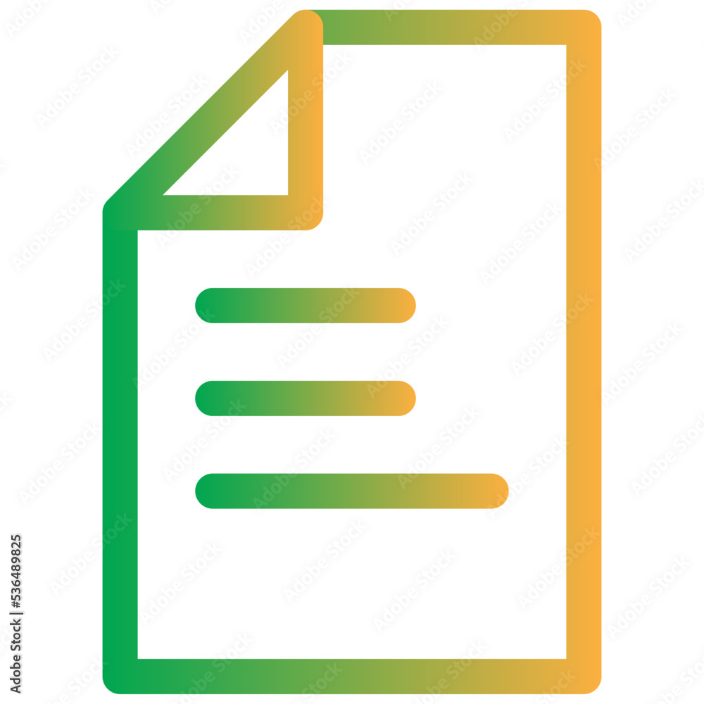 This is an icon with a green and orange gradient outline style This is an icon with a green and orange gradient outline style