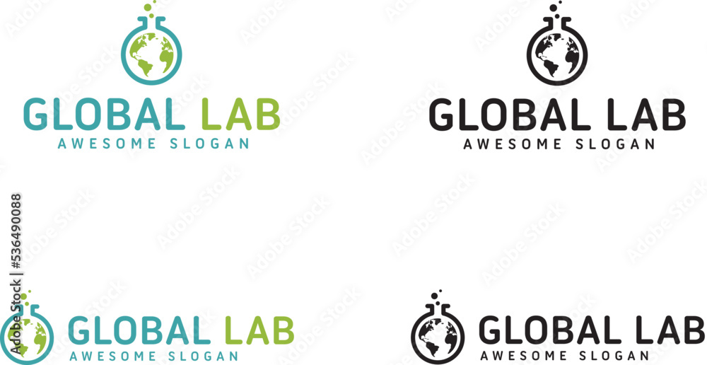 Global lab logo template Global lab logo template