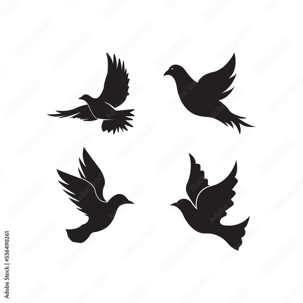 Obraz premium Dove Logo Template vector illustration
