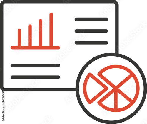 Business management Graph Vector Icon
