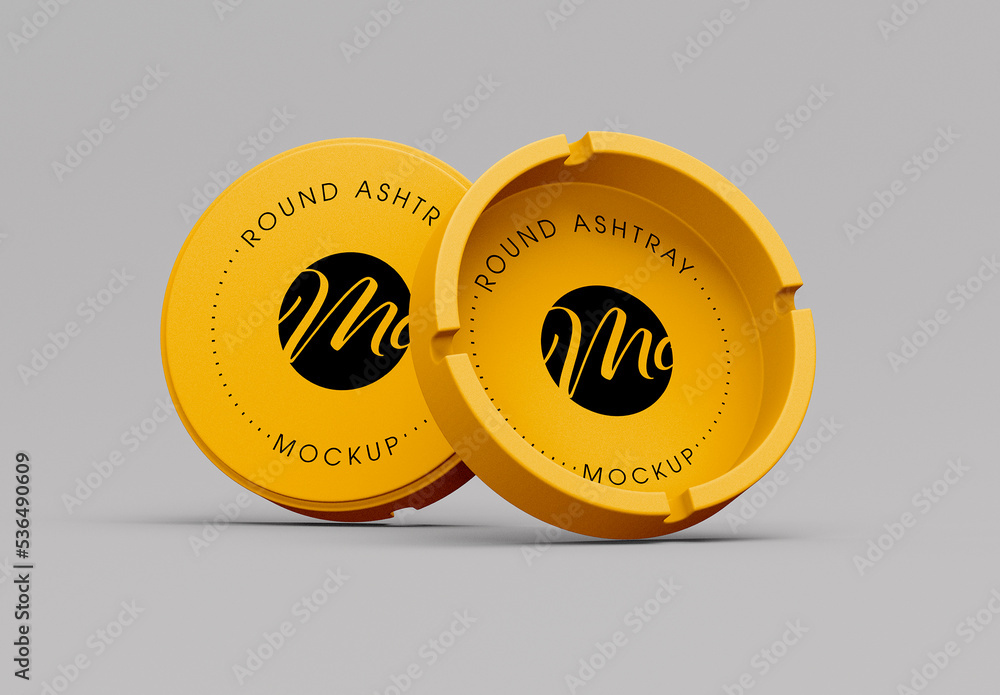 Floating Ashtray Set Mockup Stock Template | Adobe Stock