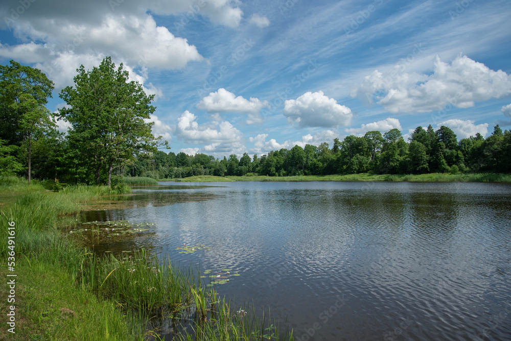 View of the beautiful lake.