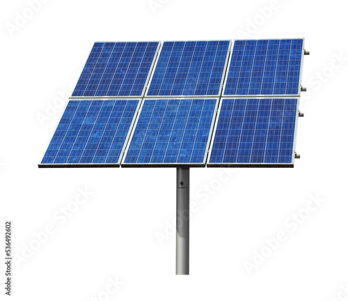 Solar energy panel isolated on transparent background, PNG. photo
