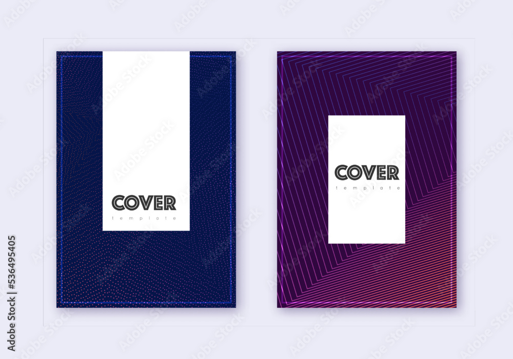 Hipster cover design template set. Violet abstract Hipster cover design template set. Violet abstract