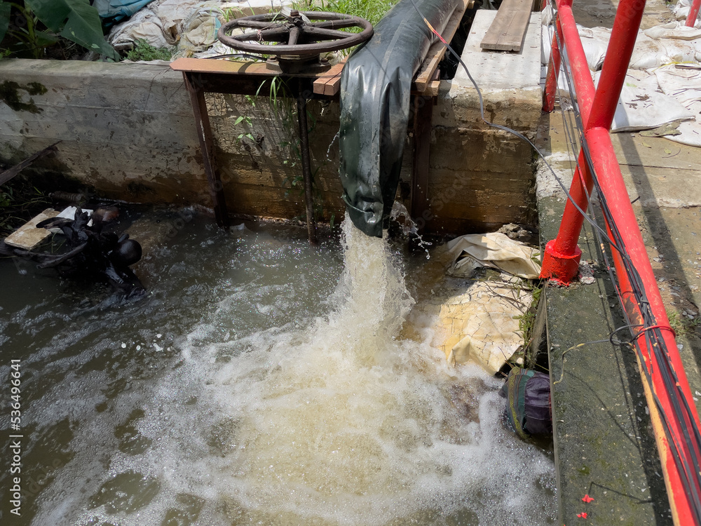 pumping water into the canal