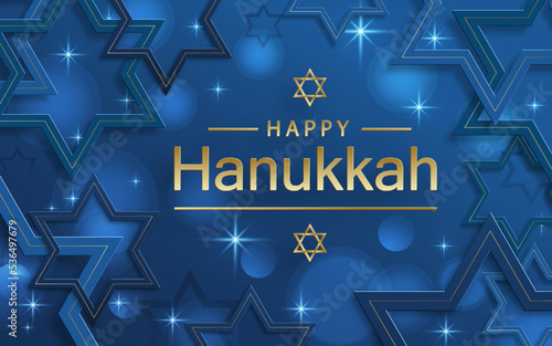 Happy Hanukkah card with nice and creative symbols on color background for Hanukkah Jewish holiday