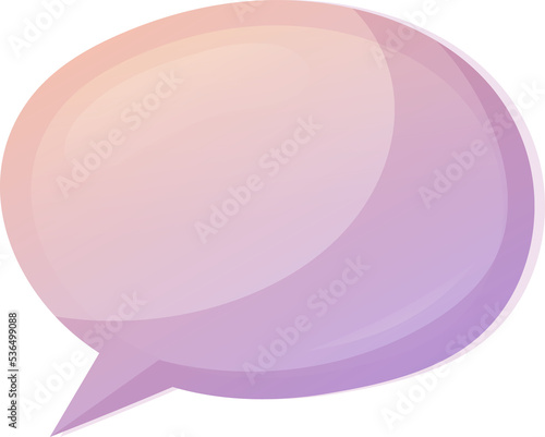 Speech bubble oval. Speak bubble for text. Hand drawn chatting box. Message box in cartoon gradient style.