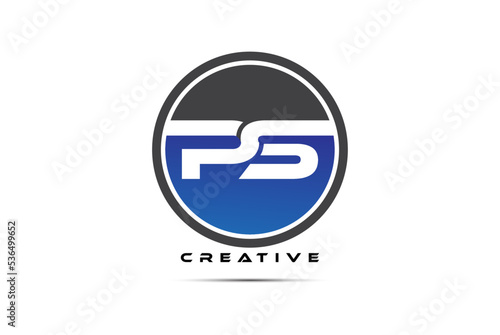 ps logo design icon vector file