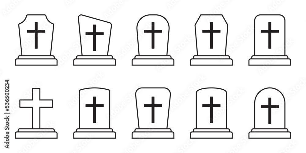 Tombstone icon. Rip grave icon vector. Tombstone icon. Rip grave icon vector.