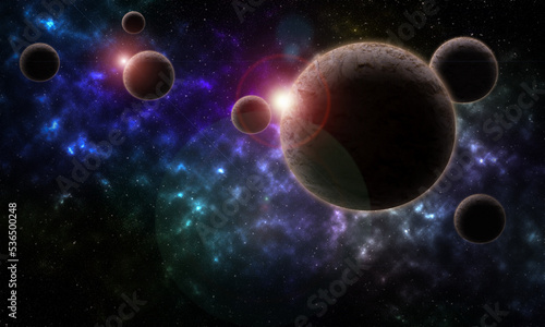 Fototapeta Naklejka Na Ścianę i Meble -  nebula illustration stars space sky universe. Star and nebula system, spherical panorama