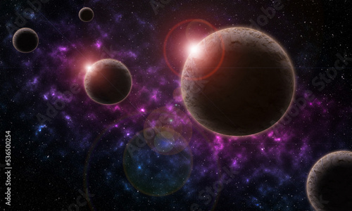 Fototapeta Naklejka Na Ścianę i Meble -  nebula illustration stars space sky universe