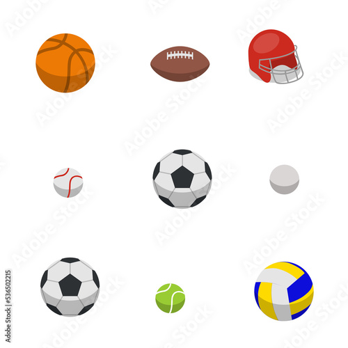 set of soccer balls