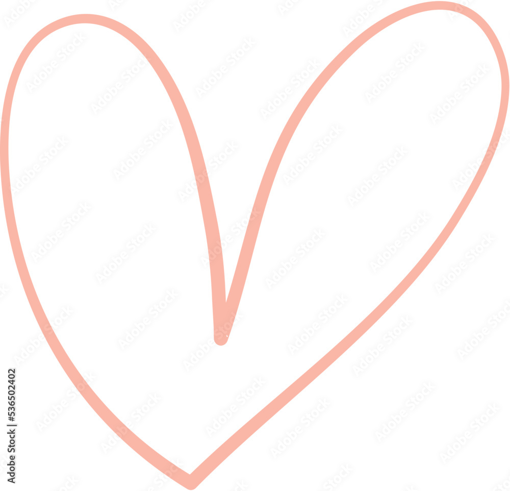 Pink Line Heart Illustration Pink Line Heart Illustration