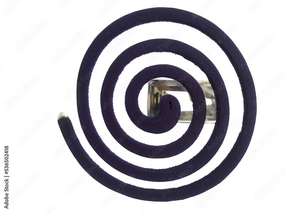 Mosquito coil isolated on a clipping path white background. Mosquito coil isolated on a clipping path white background.