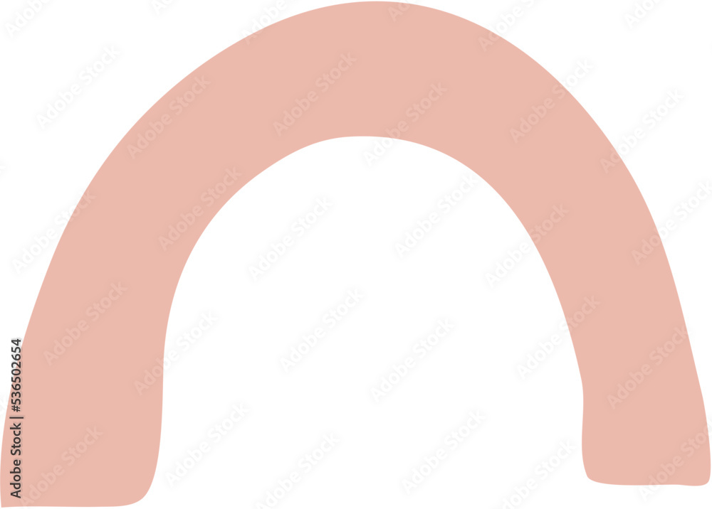 Abstract Pink Arch Curve Shape Abstract Pink Arch Curve Shape