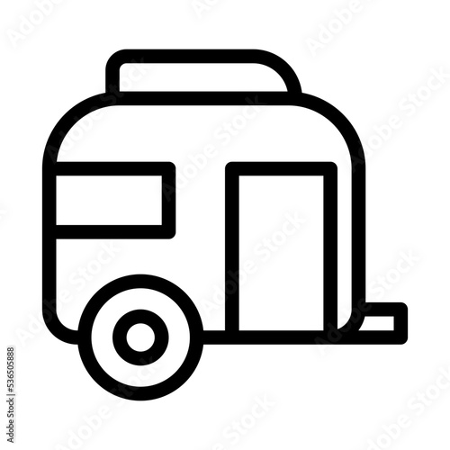 campervan simple line icon