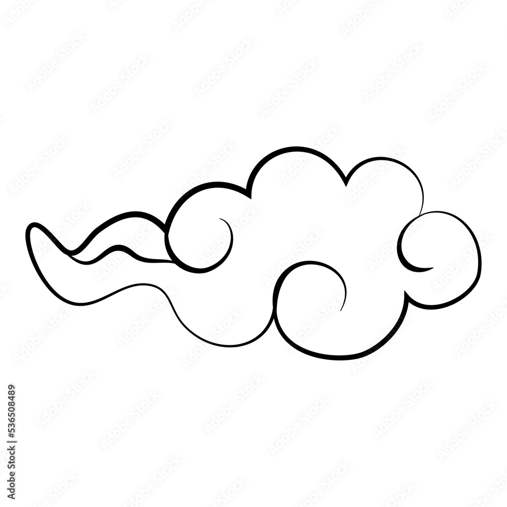Asian traditional style cloud illustration Asian traditional style cloud illustration
