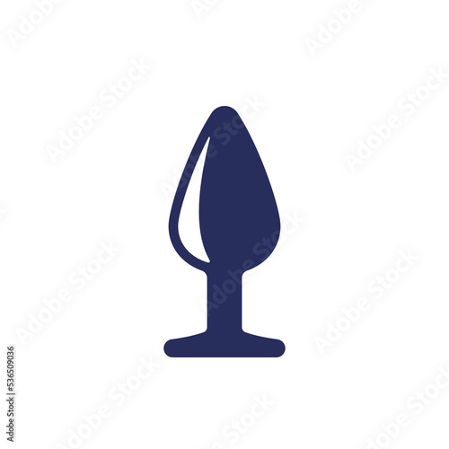 anal plug icon on white