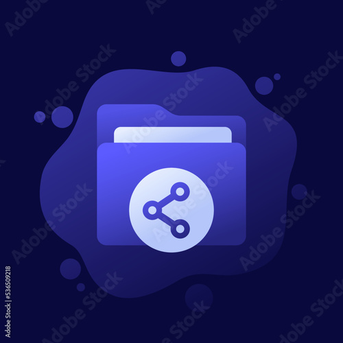shared folder icon, vector design