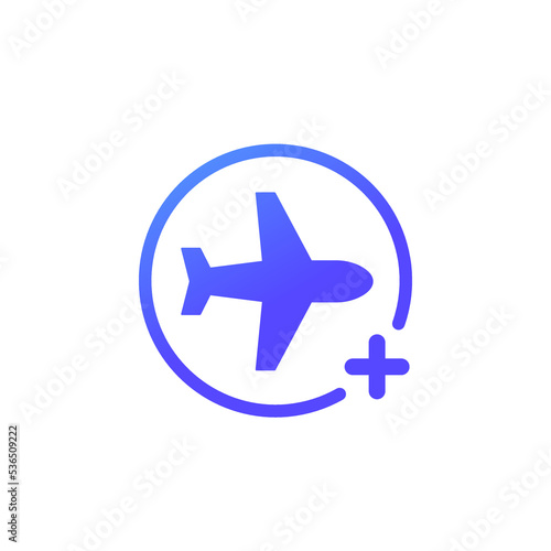 add a flight icon with an airplane