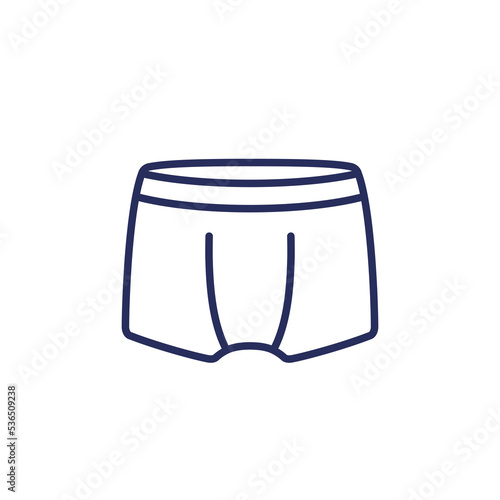 underwear, mens boxer briefs line icon