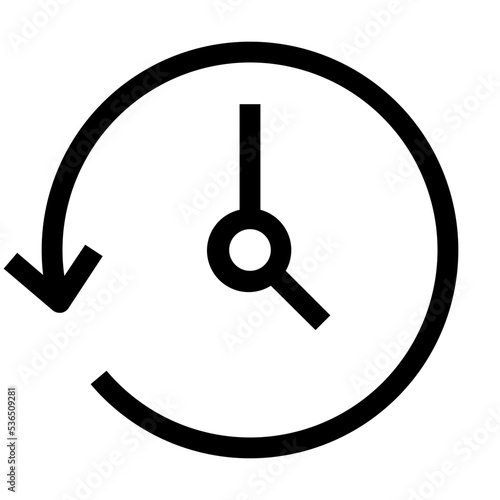 Icon Timer With Style Outline