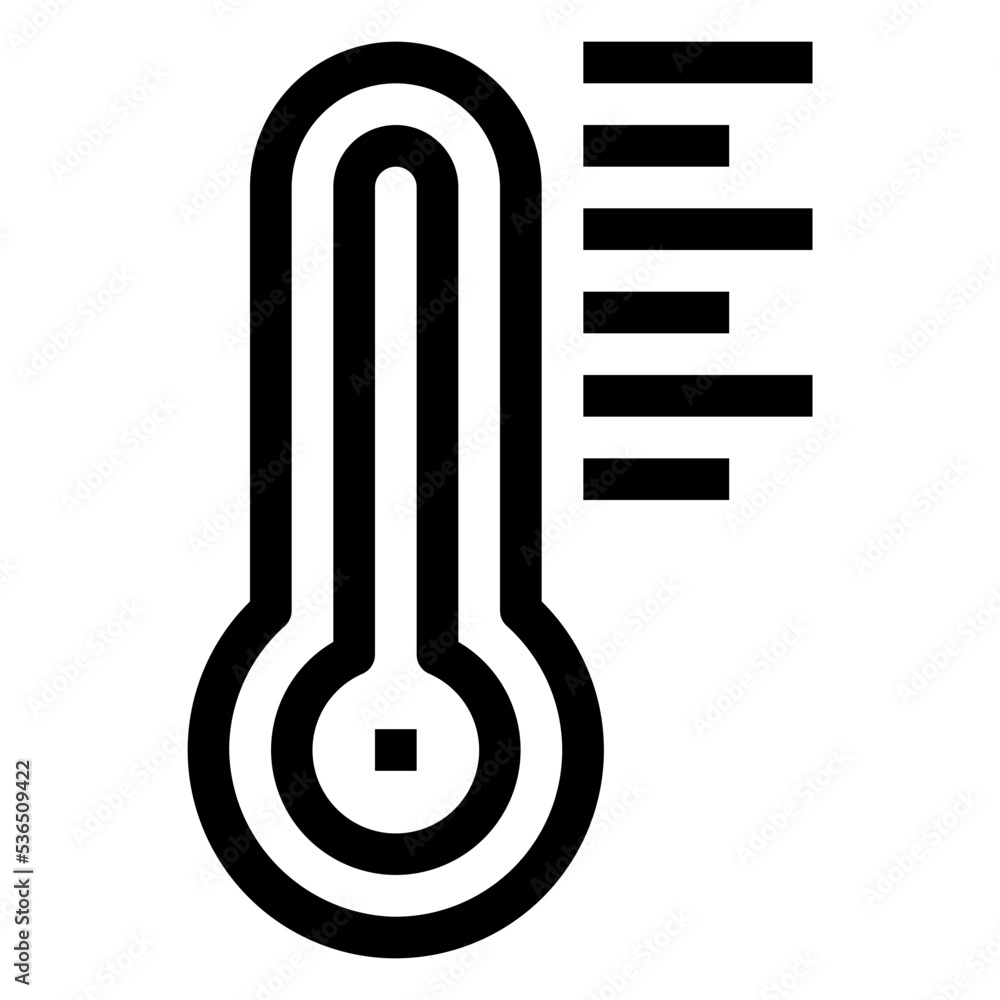 Icon Temperature With Style Outline Icon Temperature With Style Outline