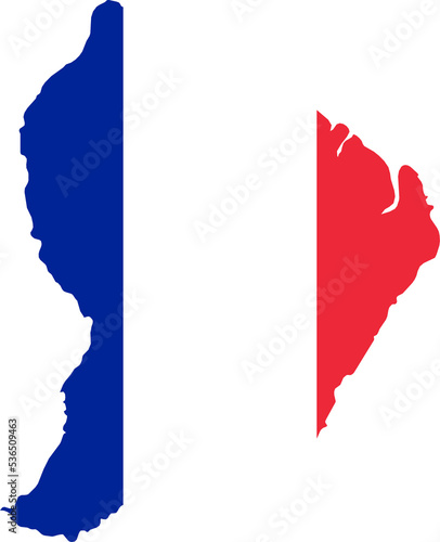 French Guiana Map Flag. French Guianan Outline Boundary Border Shape Flag Sign Symbol Atlas Geography Banner. French Guianese Transparent PNG Guyane Flattened JPG Flat JPEG photo