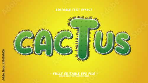 cactus editable text effect