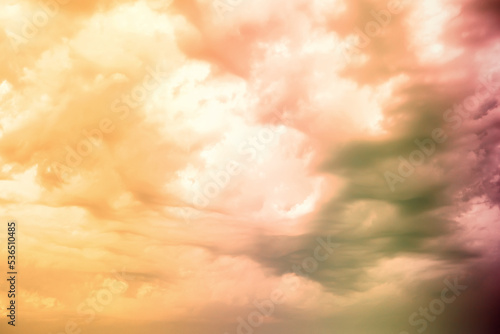 Sky landscape with clouds in pastel colors