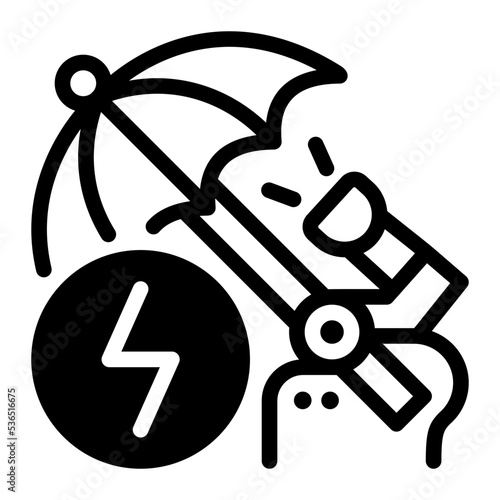 umbrella photography equipment icon