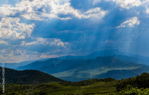 Panoramic view of high mountain rough  beautiful view of Caucasus mountains  Armenia