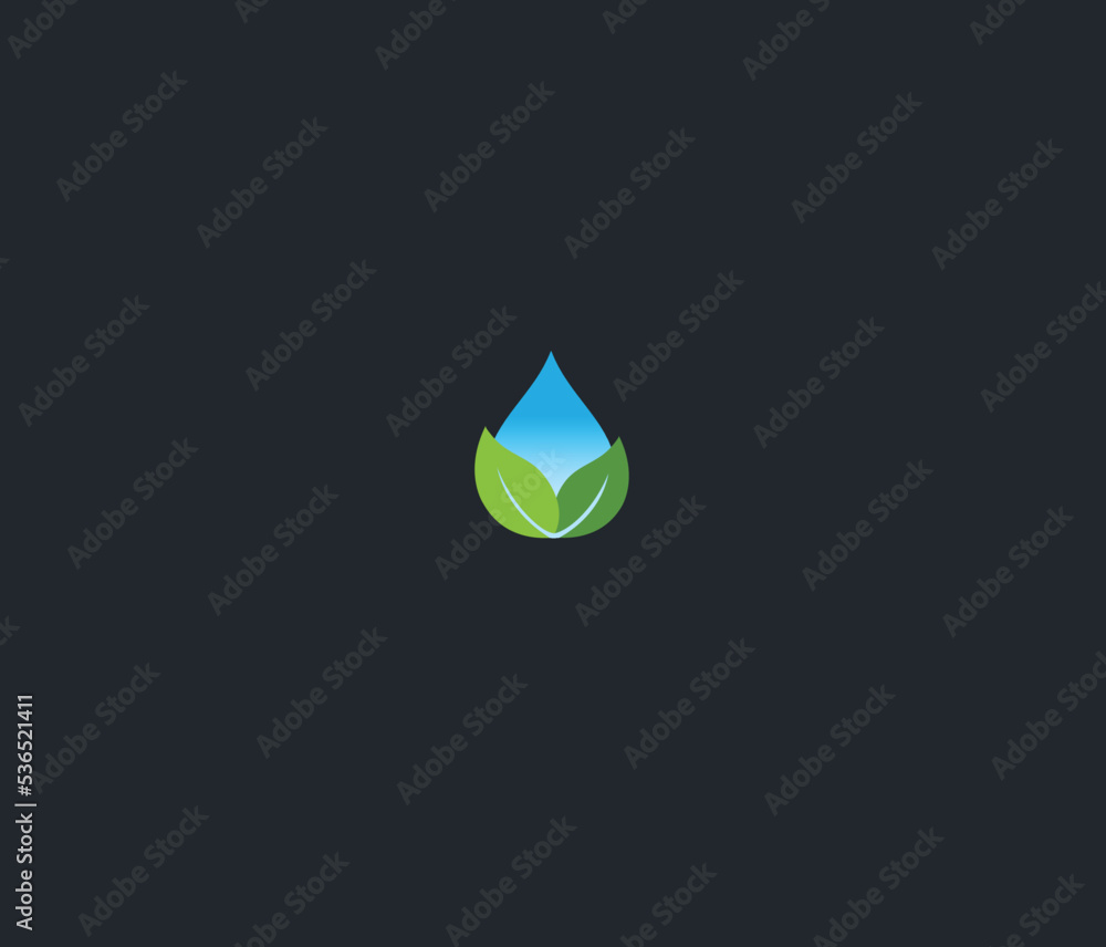 Save water save nature. Nature water drop. water drop with green leaf. Environment day concept. vector illustrations. Save water save nature. Nature water drop. water drop with green leaf. Environment day concept. vector illustrations.