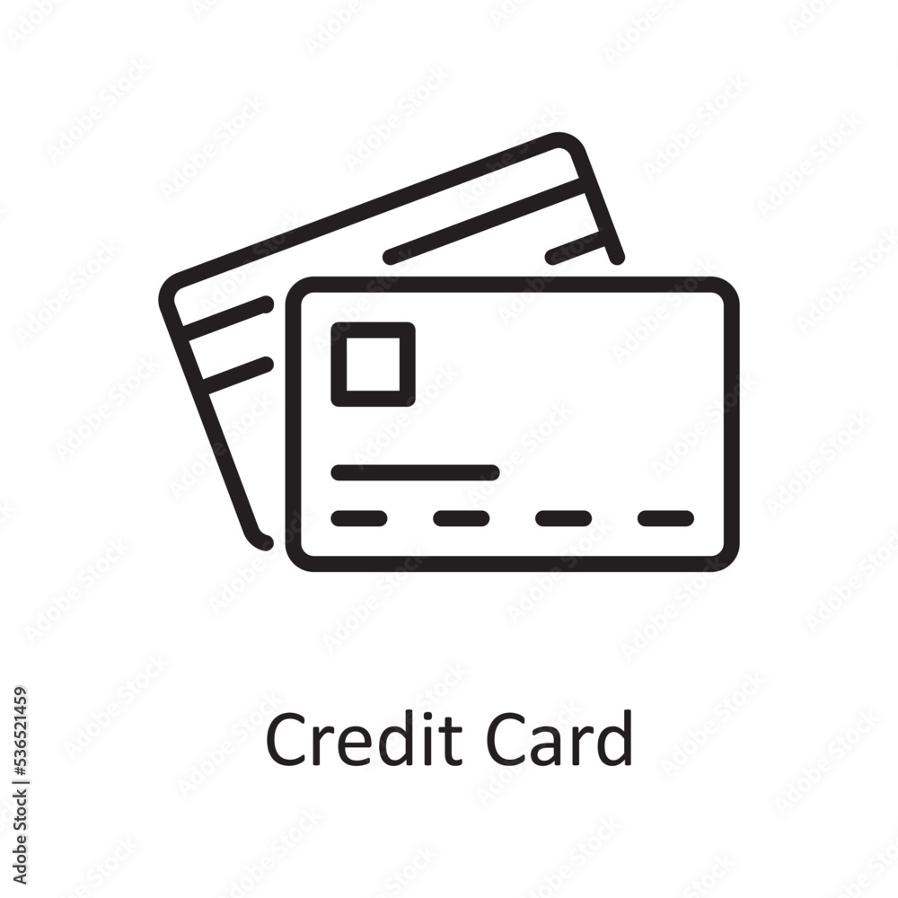 Credit Card Vector Outline Icon Design illustration. Banking and Payment Symbol on White background EPS 10 File Credit Card Vector Outline Icon Design illustration. Banking and Payment Symbol on White background EPS 10 File