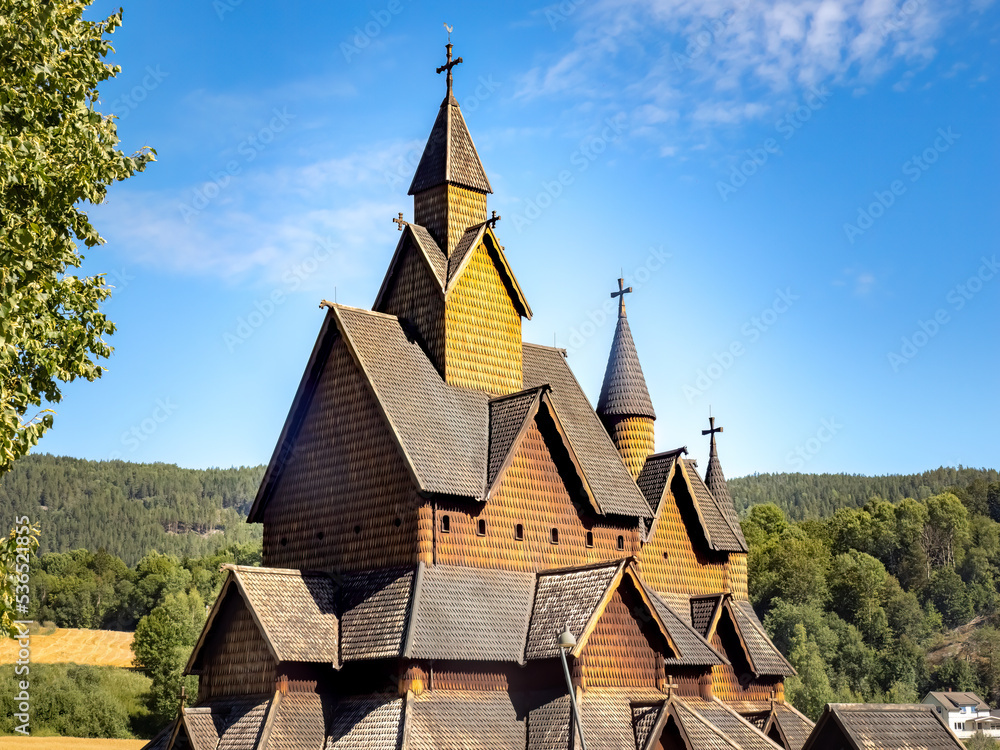 Heddal Stave Church (stavkyrkje), the largest of its kind, Notodden ...