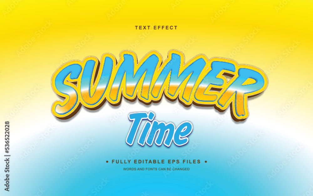 © Strideq - Vector Editable Text Effect in Summer Time Style