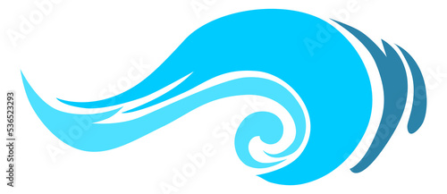 Water swirl logo. Clean eco environment symbol