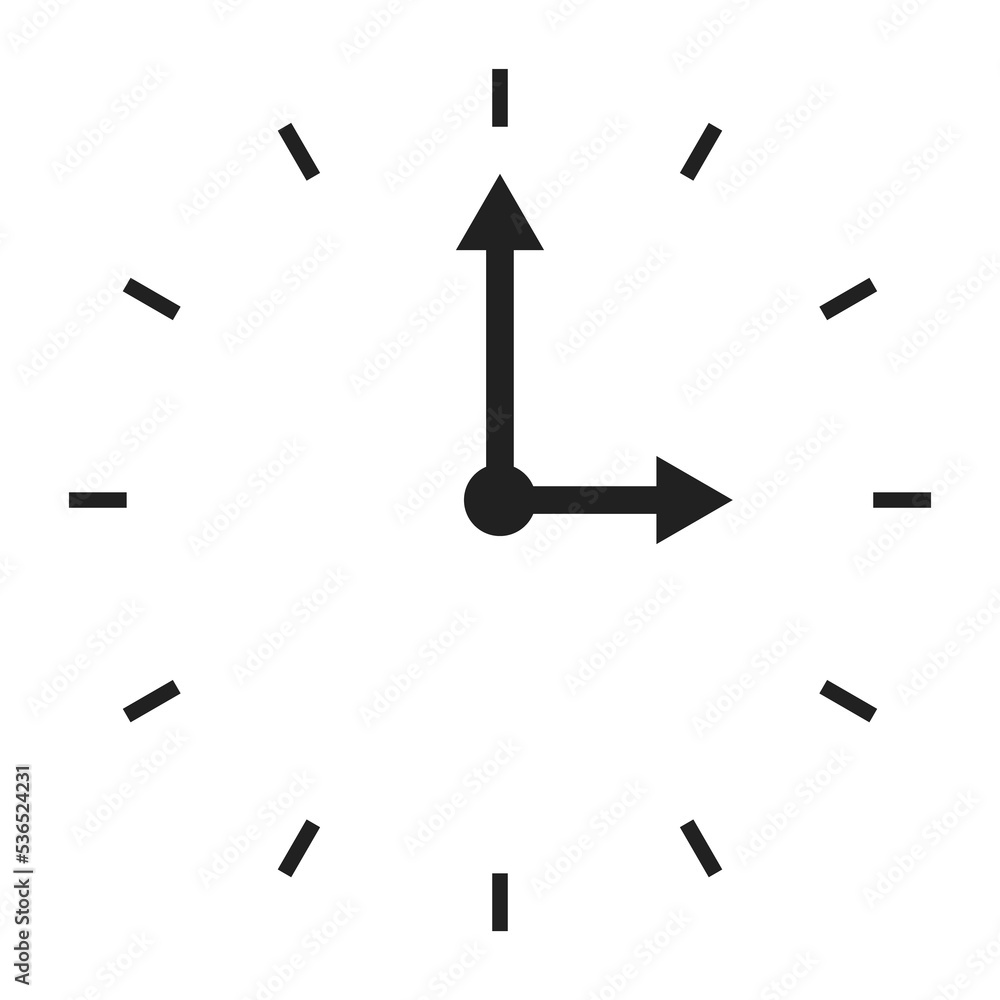 Clock face icon. Time symbol. Circle timer with arrrows Clock face icon. Time symbol. Circle timer with arrrows