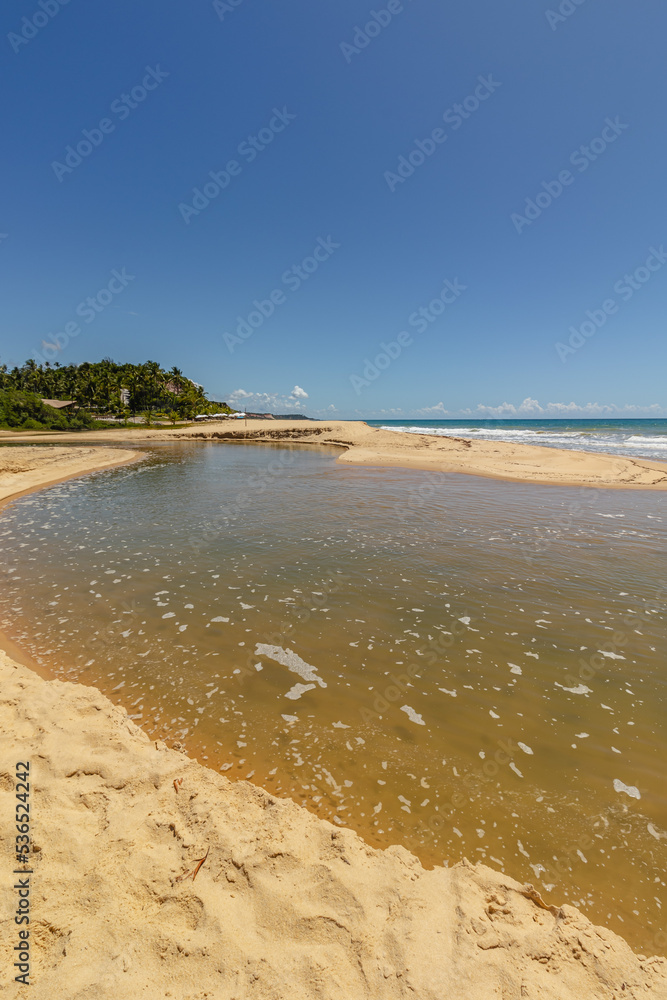 Obraz premium natural landscape in the district of Trancoso in the city of Porto Seguro, State of Bahia, Brazil