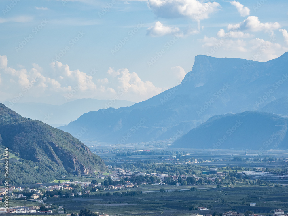 landscape of city Meran in South Tyrol, Italy