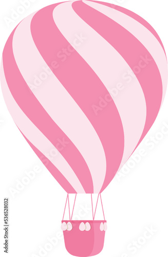 Hot air balloon isolated monochrome vector set. Collection of balloons with patterns zig zags, wavy lines, striped or checkered with basket and hot air in retro style for flight concept design