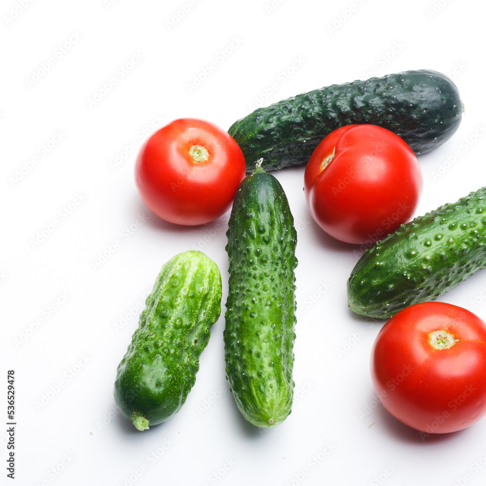 tomatoes and cucumber tomatoes and cucumber